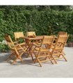 vidaXL Folding Chairs 6 pcs 55x61x90 cm Solid Wood Teak