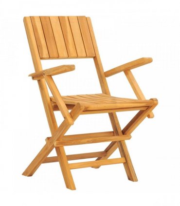 vidaXL Folding Chairs 6 pcs 55x61x90 cm Solid Wood Teak