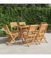 vidaXL Folding Chairs 6 pcs 47x62x90 cm Solid Wood Teak