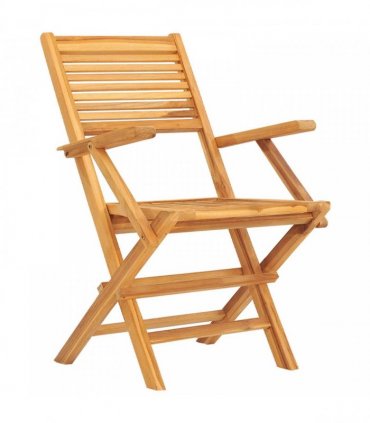vidaXL Folding Chairs 4 pcs 55x62x90 cm Solid Wood Teak