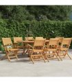 vidaXL Folding Chairs 8 pcs 55x62x90 cm Solid Wood Teak