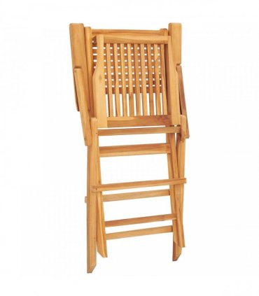 vidaXL Folding Chairs 8 pcs 55x62x90 cm Solid Wood Teak