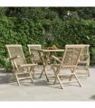 vidaXL Folding Chairs 4 pcs Grey 56x61x89 cm Solid Wood Teak