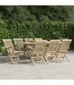 vidaXL Folding Chairs 8 pcs Grey 56x61x89 cm Solid Wood Teak