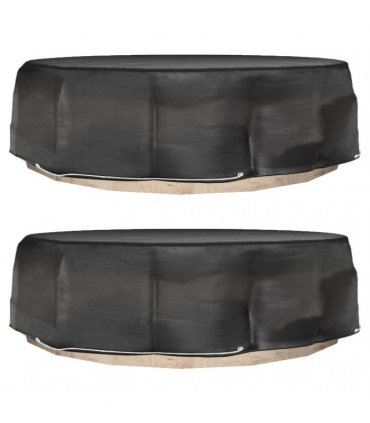 vidaXL Island Lounge Covers 2 pcs 8 Eyelets Ø188x50 cm Round