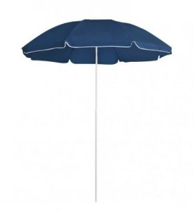vidaXL Garden Parasol with Steel Pole Blue 180 cm