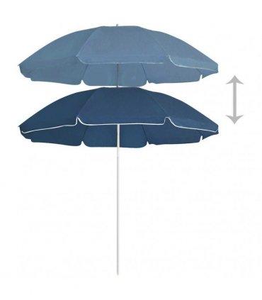 vidaXL Garden Parasol with Steel Pole Blue 180 cm