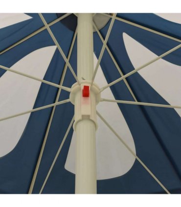 vidaXL Garden Parasol with Steel Pole Blue 180 cm