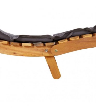 vidaXL Sun Loungers 2 pcs with Dark Grey Cushions Solid Wood Acacia