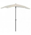 vidaXL Garden Parasol with Pole 200x130 cm Sand
