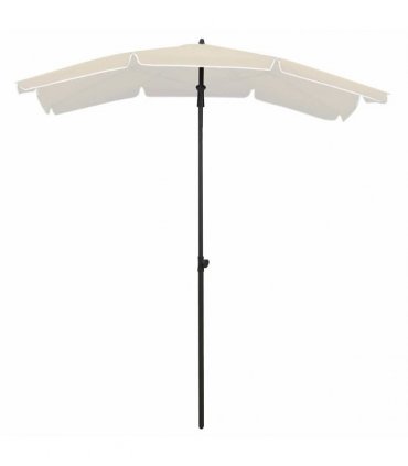 vidaXL Garden Parasol with Pole 200x130 cm Sand