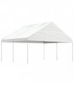 vidaXL Gazebo with Roof White 4,46x5,88x3,75 m Polyethylene