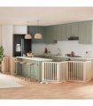 vidaXL Dog Gate with Door Foldable 12 Panels 960 cm Poplar Wood