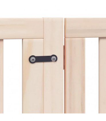vidaXL Dog Gate with Door Foldable 12 Panels 960 cm Poplar Wood