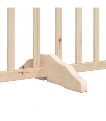 vidaXL Dog Gate with Door Foldable 10 Panels 800 cm Poplar Wood