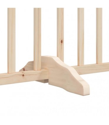 vidaXL Dog Gate with Door Foldable 12 Panels 960 cm Poplar Wood