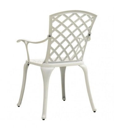 vidaXL Garden Chairs 2 pcs Cast Aluminium White
