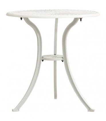 vidaXL Garden Table White 62x62x65 cm Cast Aluminium