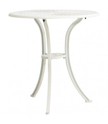 vidaXL Garden Table White 62x62x65 cm Cast Aluminium