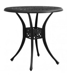vidaXL Garden Table Black 78x78x72 cm Cast Aluminium