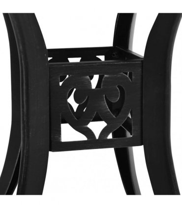 vidaXL Garden Table Black 78x78x72 cm Cast Aluminium