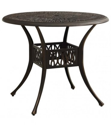 vidaXL Garden Table Bronze 90x90x74 cm Cast Aluminium