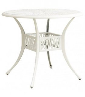 vidaXL Garden Table White 90x90x74 cm Cast Aluminium