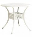 vidaXL Garden Table White 90x90x74 cm Cast Aluminium