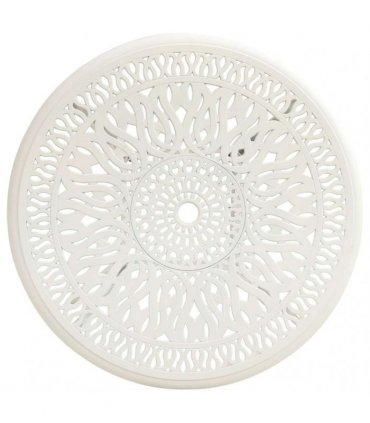 vidaXL Garden Table White 90x90x74 cm Cast Aluminium