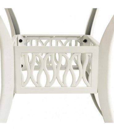 vidaXL Garden Table White 90x90x74 cm Cast Aluminium