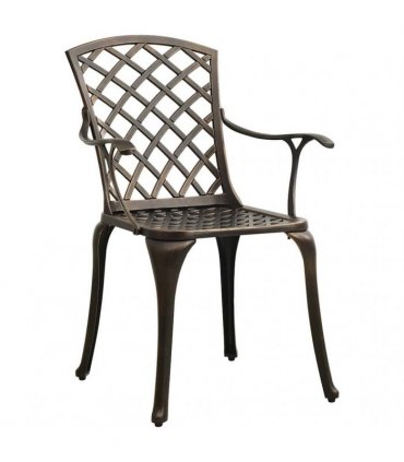 vidaXL 3 Piece Bistro Set Cast Aluminium Bronze