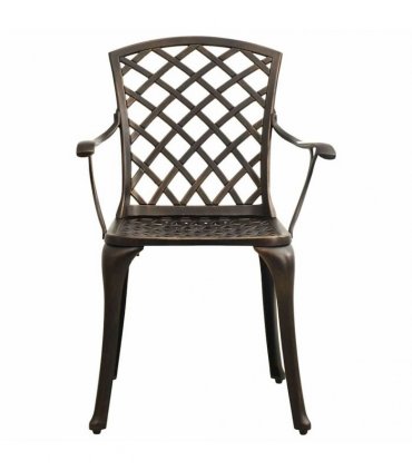 vidaXL 3 Piece Bistro Set Cast Aluminium Bronze