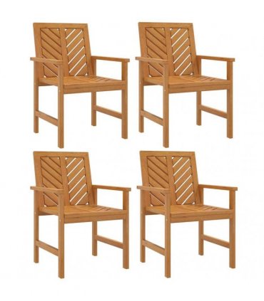 vidaXL Garden Dining Chairs 4 pcs Solid Wood Acacia