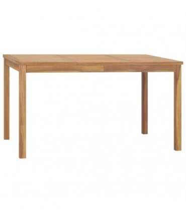 vidaXL Garden Dining Table 140x80x77 cm Solid Teak Wood