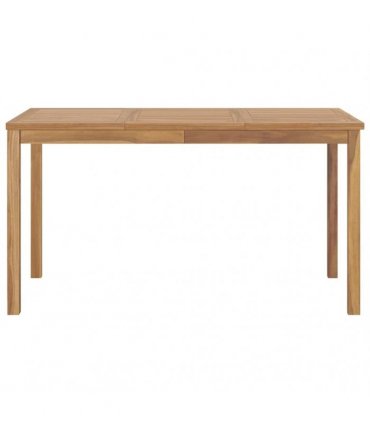 vidaXL Garden Dining Table 140x80x77 cm Solid Teak Wood