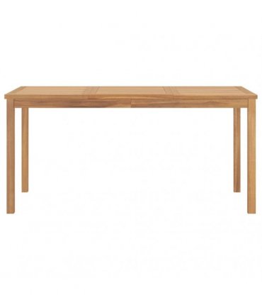 vidaXL Garden Dining Table 160x80x77 cm Solid Teak Wood