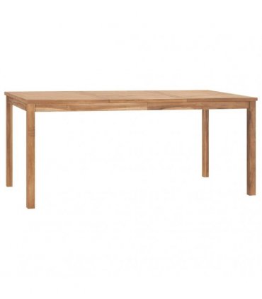 vidaXL Garden Dining Table 180x90x77 cm Solid Teak Wood