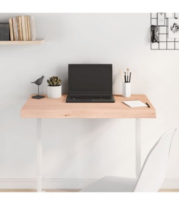 vidaXL Table Top 80x50x(2-6) cm Untreated Solid Wood Oak