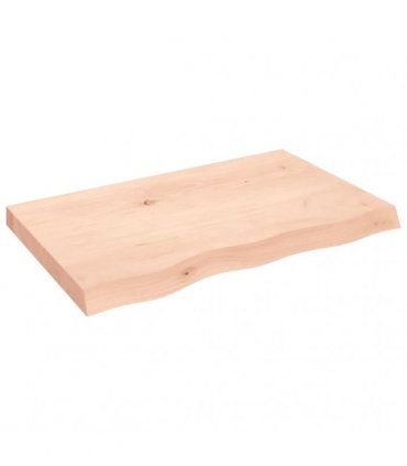 vidaXL Table Top 80x50x(2-6) cm Untreated Solid Wood Oak