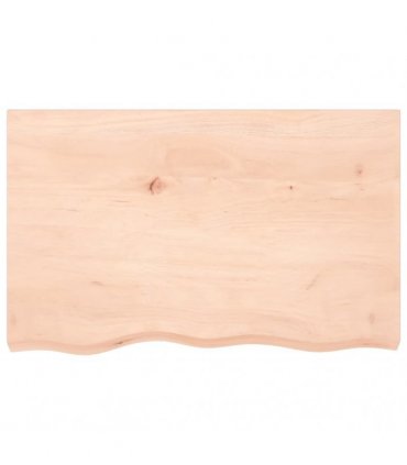 vidaXL Table Top 80x50x(2-6) cm Untreated Solid Wood Oak
