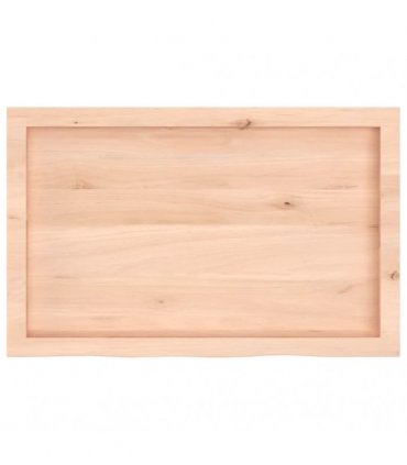 vidaXL Table Top 80x50x(2-6) cm Untreated Solid Wood Oak