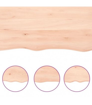 vidaXL Table Top 80x50x(2-6) cm Untreated Solid Wood Oak