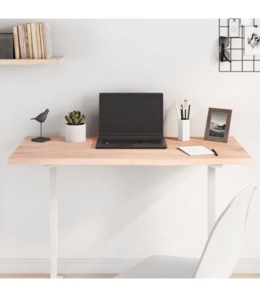 vidaXL Table Top 100x60x2 cm Untreated Solid Wood Oak