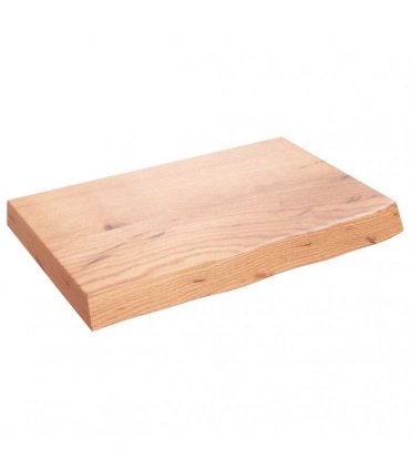 vidaXL Table Top Light Brown 60x40x(2-6) cm Treated Solid Wood Oak