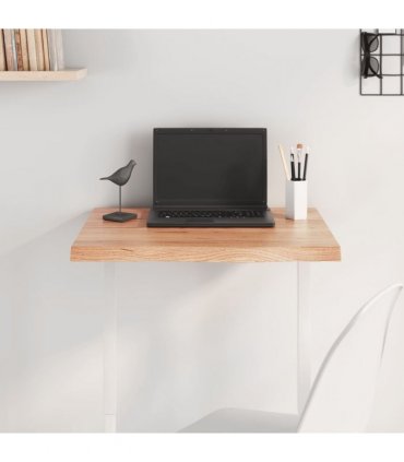 vidaXL Table Top Light Brown 60x50x(2-4) cm Treated Solid Wood Oak