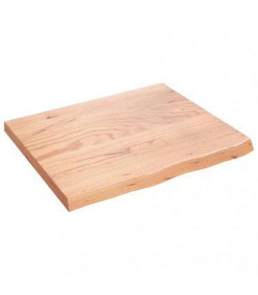 vidaXL Table Top Light Brown 60x50x(2-4) cm Treated Solid Wood Oak