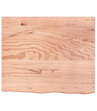 vidaXL Table Top Light Brown 60x50x(2-4) cm Treated Solid Wood Oak
