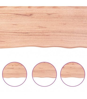 vidaXL Table Top Light Brown 60x50x(2-4) cm Treated Solid Wood Oak