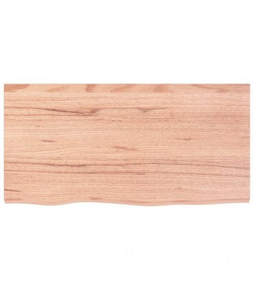 vidaXL Table Top Light Brown 80x40x2 cm Treated Solid Wood Oak