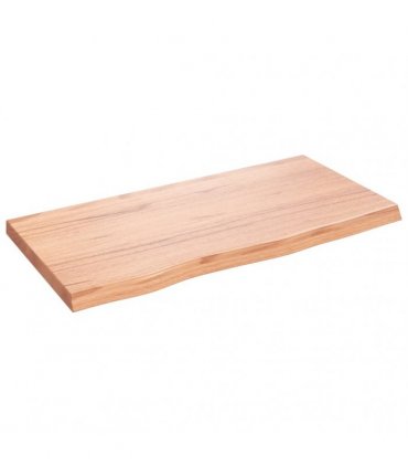 vidaXL Table Top Light Brown 80x40x(2-4) cm Treated Solid Wood Oak